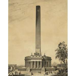   History Poster   Design of the original Washington Monument 24 X 19