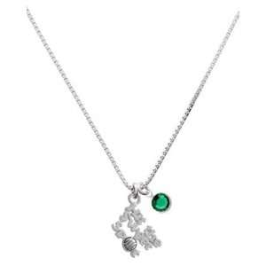 Hit the Sweet Spot with Silver Softball/Baseball Charm Necklace with 
