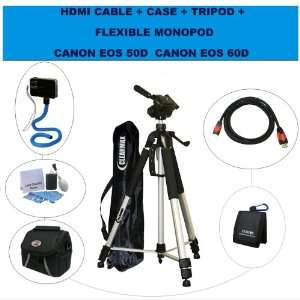 Bag for Photographers  HDMI Cable + Case + Tripod + Flexible Monopod 