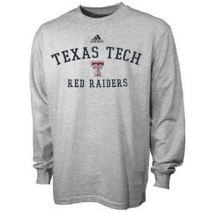  adidas Texas Tech Red Raiders Ash Practice Long Sleeve T 