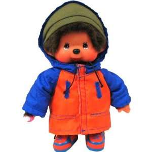   Monchhichi Boy In Blue & Orange Overcoat Plush Doll 2217: Toys & Games