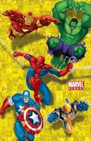 COMIC BOOK POSTER ~ MARVEL UNIVERSE ACTION 5 HEROES  