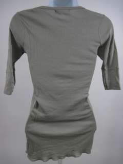MICHAEL STARS Gray 3/4 Sleeved Classic Shirt Top Size O  