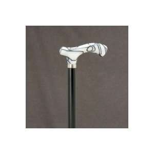   and Black Acrylic Fritz Handle Walking Stick / Cane Made in France