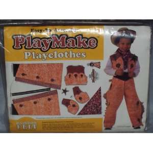  PlayMake Felt Playclothes/Costume Kit Cowboy/Cowgirl 
