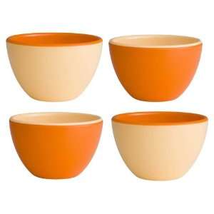 Zak Designs Tonal Oranges 4 Piece Mini Bowl Set  Kitchen 