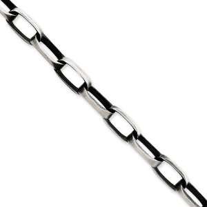  Sterling Silver 8.50 inch 8.00 mm Link Chain Bracelet in 