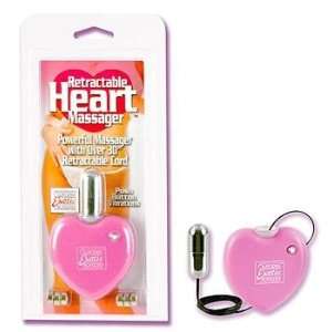  Retractable Heart Massager   Pink