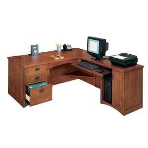  Martin Furniture Mission Oak Executive LDesk with Right 