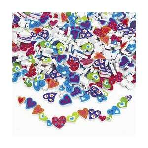  500 FOAM Funky HEART Beads/Colorful CRAFT ACTIVITY/Make 