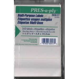  Pres a ply Milti purpose Labels 1 1/4 X 4 Six Pk of 160 