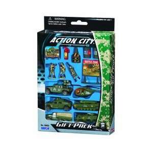    ACTION CITY 17  PIECE MILITARY VECHICLE GIFT SET: Toys & Games