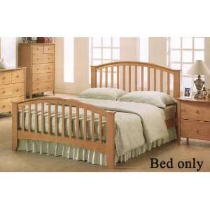  Queen Size Bed Contemporary Style Maple Finish: Home 