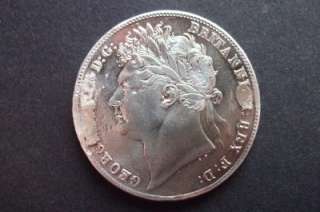 1820 GEORGE IIII SILVER HALF CROWN COIN HIGHER GRADE BUT EX MOUNT AND 