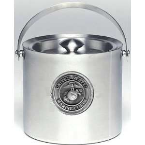  USMC Marine Corps 3 Liter Stainless Steel Ice Bucket with 