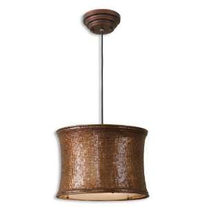   Hanging Shade Metal Mesh Finished In Metallic Copper: Home Improvement