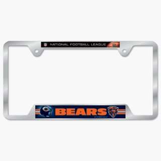  Chicago Bears Metal License Plate Frame: Sports & Outdoors