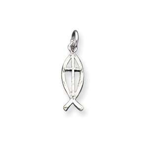   IceCarats Designer Jewelry Gift Sterling Silver Ichthus (Fish) Charm