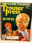 TROUSER PRESS Music Magazine Oct 1979 DAVID BOWIE Brian JONES Todd 
