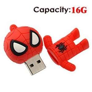  16G Small Cartoon Spider Man Shape Rubber USB Flash Drive 