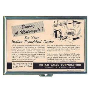 Indian Motorcycle 1950 Retro ID Holder, Cigarette Case or Wallet: MADE 