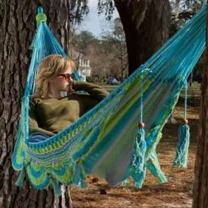 Deluxe Mayan Hammock   Blue, Turquoise, Green Patio, Lawn 