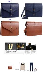  New Clutch Satchel PU Leather Womens Ladies Tote 