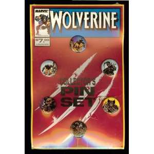  Wolverine Collectors Pin Set 1989 Marvel Comics Sealed 
