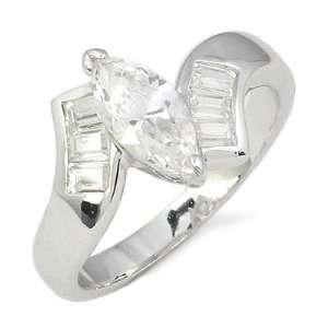  CZ Engagement Rings   Marquise Cut Cubic Zirconia Engagement Ring 