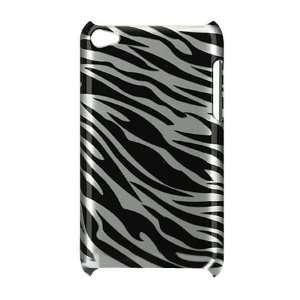  iPod Touch 4th Generation Crystal Design Case   Silver Zebra Design 