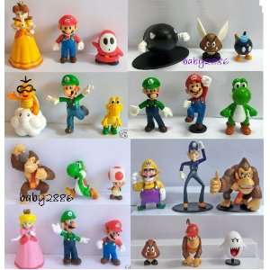  Super Mario 2 Mini Figures Set of 24: Toys & Games