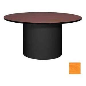  Ironwood 60 Round Conference Table Oiled Cherry Top/Black 