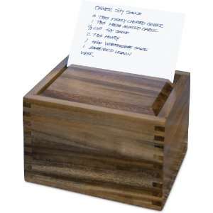  Ironwood Gourmet Acacia Wood Secret Recipe Box: Kitchen 