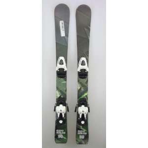 New ECO Green Pattern Kids Shape Snow Ski with Salomon T5 Binding 