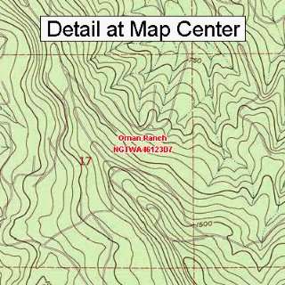 USGS Topographic Quadrangle Map   Oman Ranch, Washington (Folded 