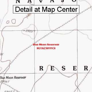 USGS Topographic Quadrangle Map   Blue Moon Reservoir, Arizona (Folded 