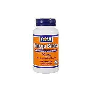  Ginkgo Biloba 60mg   Supports Cognitive Function, 60 caps 