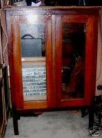 1889 Jelly Cupboard with Glass Doors and Three Shelves  