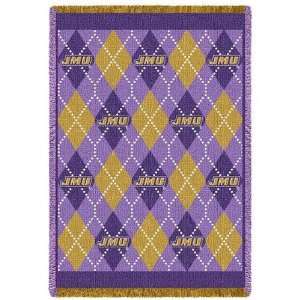 James Madison Dukes 69 x 48 Argyle Jacquard Woven Blanket Throw