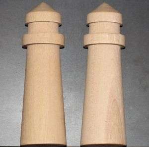 Wooden Lighthouses For Crafts or Finials Birch Wood  