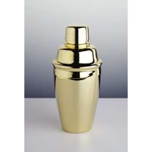  Stainless Steel Lustrum Cocktail Shaker Gold Plated 8 oz 3 