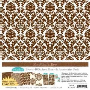  Lush Brown 400 piece Paper and Accessories Pack by My 