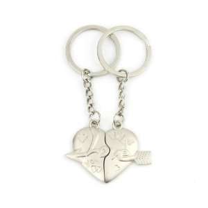    Cupids Heart Shaped Keychain Key Ring for Lovers 