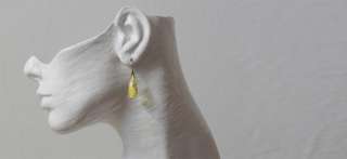 Solid 14k / 18k Premium Lemon Yellow Citrine Briolette Earrings  