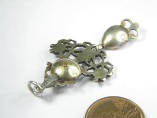 ANTIQUE EARLY SILVER JARGOON LAVALIERE PENDANT c1800  
