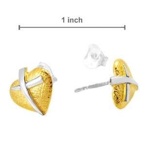 130 LAVAGGI Heart Earrings Nicely Crafted in 14K/925 Gold Plated 