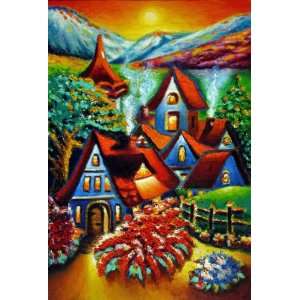  Village   Little ~ Wooden Jigsaw Puzzle: Toys & Games