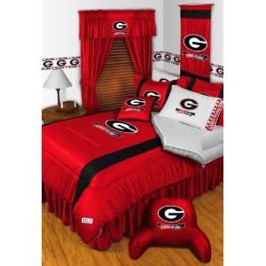  University of Georgia Bulldogs Sidelines Queen Bedding Set 