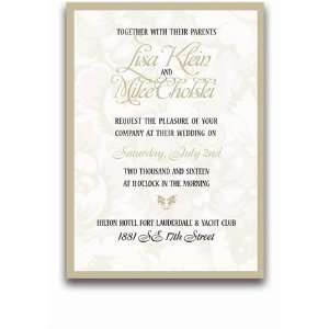   Wedding Invitations   Taupe Floral Jubilee