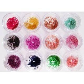 Moyou Nail Art Massive bundle Metal Micro Beads in 12 different 